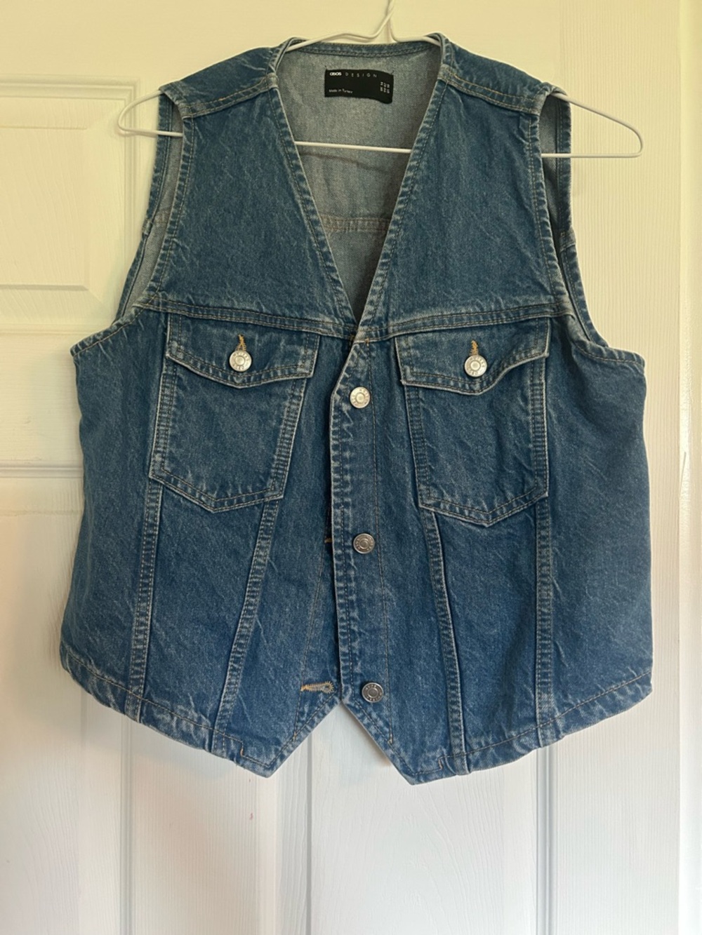 ASOS Blue Denim Vest Jean Jacket